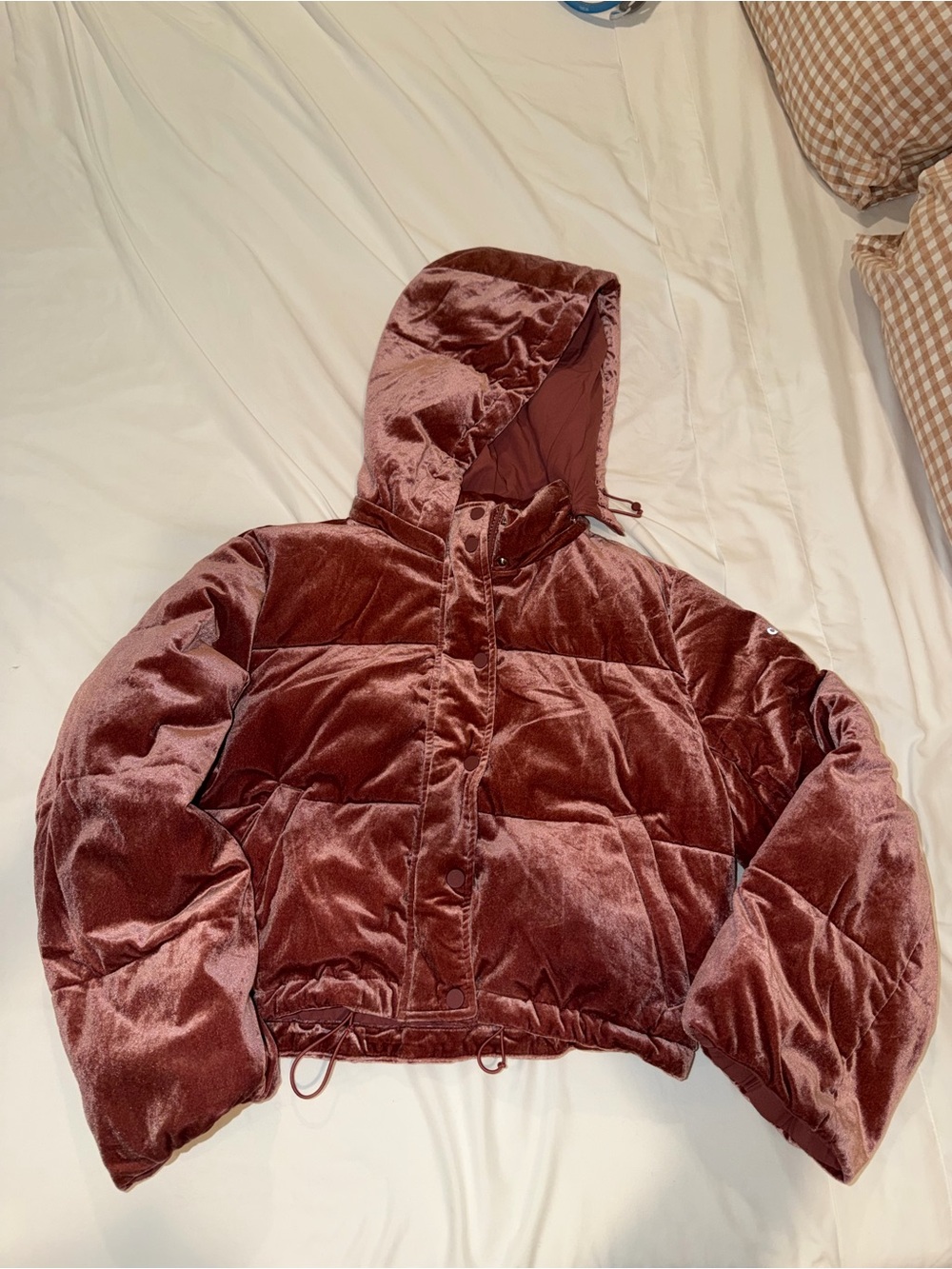 ALO Plush Hooded Puffer Jacket -m